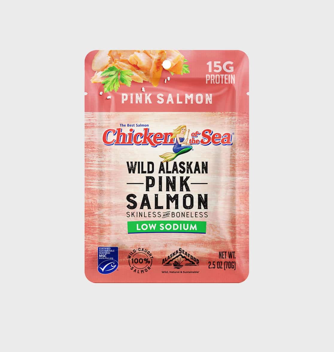Wild Alaskan Pink Salmon Packet, Low Sodium | Chicken of the Sea