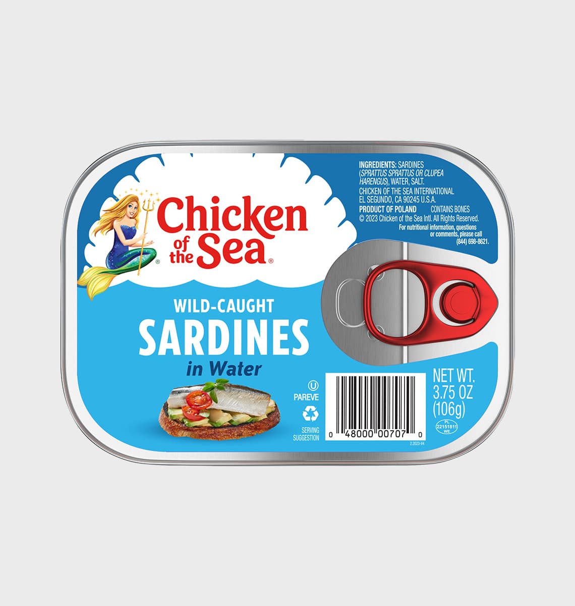 Wild Caught Sardines In Water Chicken Of The Sea