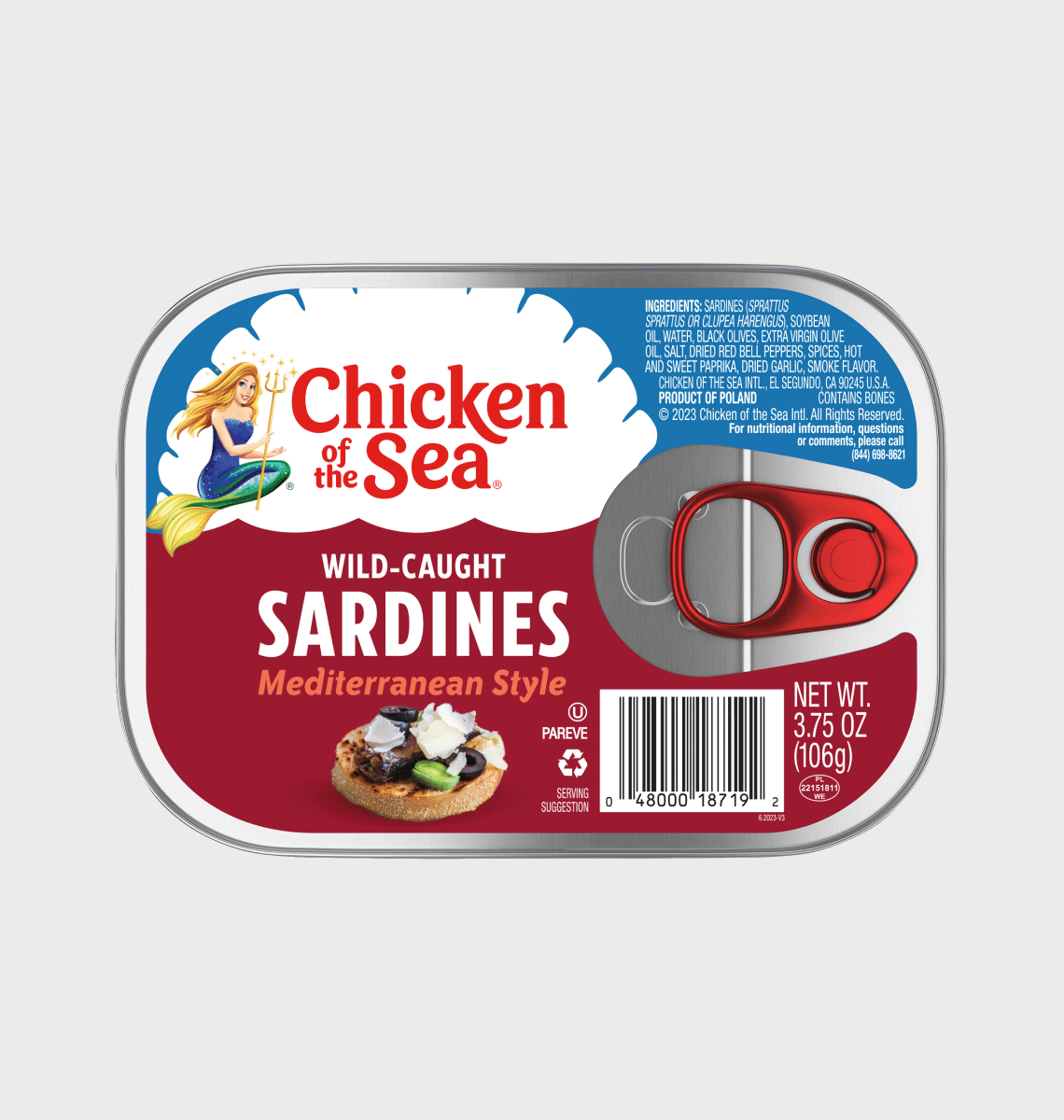 Chicken of the Sea Sardines in Hot Sauce Case